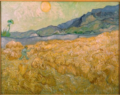 Weizenfeld mit Schnitter bei aufgehender Sonne von Vincent van Gogh